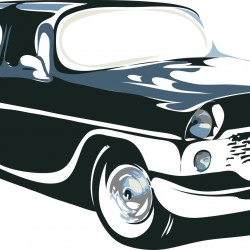 retro car in vector format