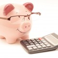 Pink Piggy Bank With Calculator