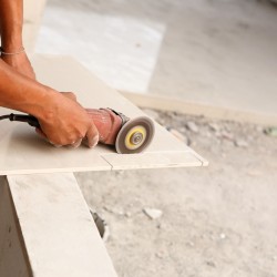 floor tile installation for house building