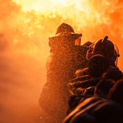 Firefighters training