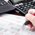 Business woman working with documents in the office