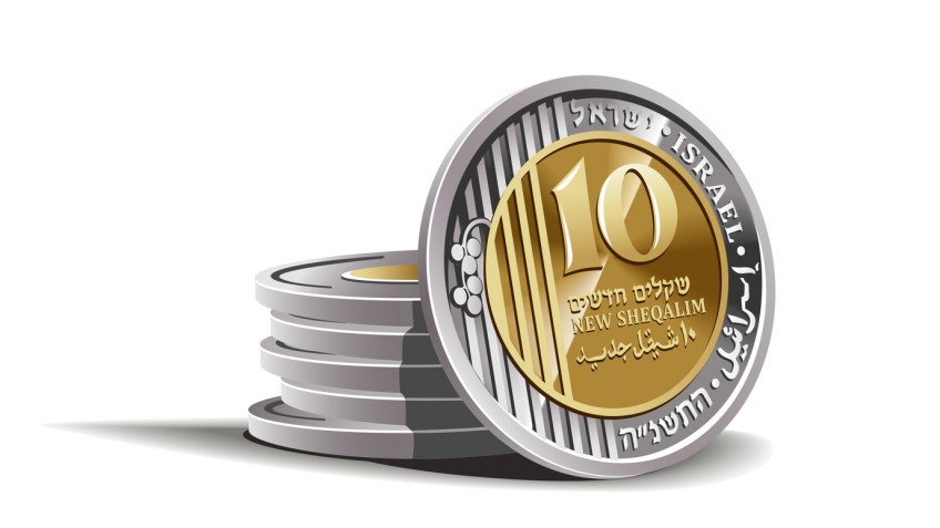 New Israeli Shekel coins vector illustration, financial theme