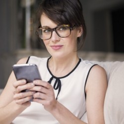 Woman using a smartphone